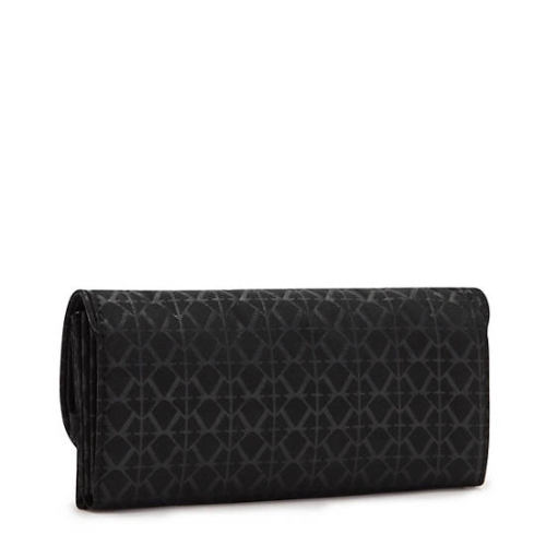 Kipling Money Land Printed Snap Wallets Black | AU8145XZY