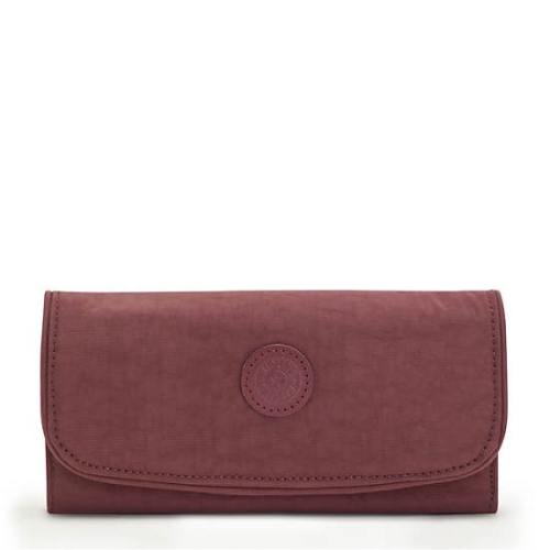 Kipling Money Land Snap Wallets Burgundy | AU2658YHB