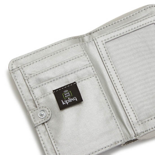 Kipling Money Love Metallic Small Wallets Silver | AU1983PEN