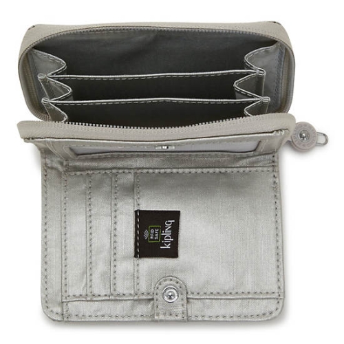 Kipling Money Love Metallic Small Wallets Silver | AU9083PXR