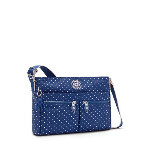 Kipling New Angie Printed Crossbody Bags Blue | AU2789AOX