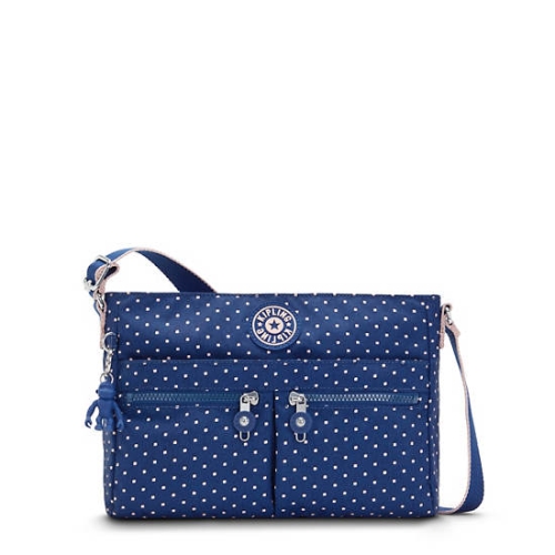 Kipling New Angie Printed Crossbody Bags Blue | AU2789AOX