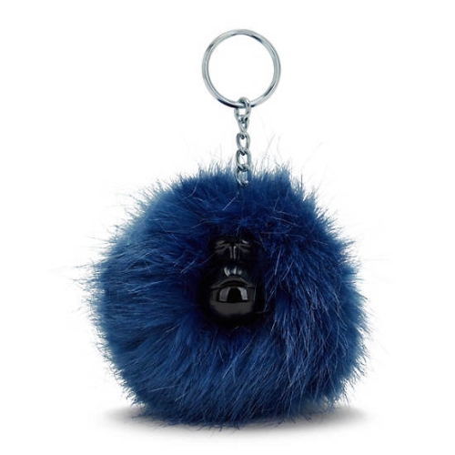 Kipling Pompom Monkey Keychains Blue | AU3982IJM