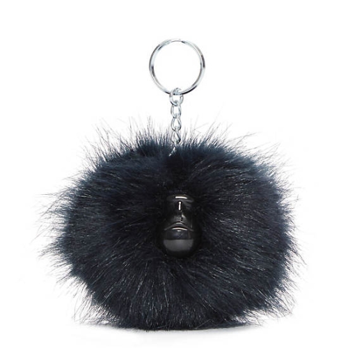 Kipling Pompom Monkey Keychains Navy | AU3564QXS