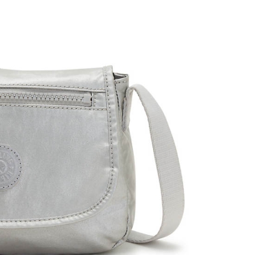 Kipling Sabian Metallic Crossbody Mini Bags Silver | AU0134PLB