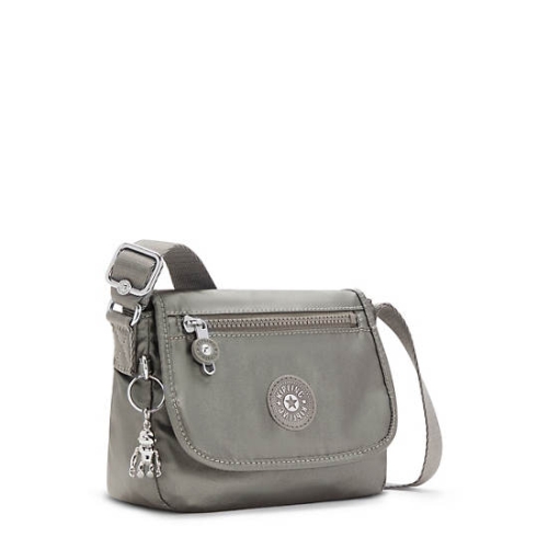 Kipling Sabian Metallic Crossbody Mini Bags Grey | AU4679MHF