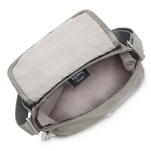 Kipling Sabian Metallic Crossbody Mini Bags Grey | AU4679MHF