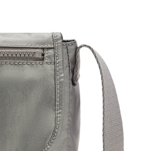 Kipling Sabian Metallic Crossbody Mini Bags Grey | AU4679MHF