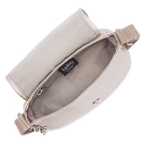 Kipling Sabian Metallic Crossbody Mini Bags Beige | AU8210LCW