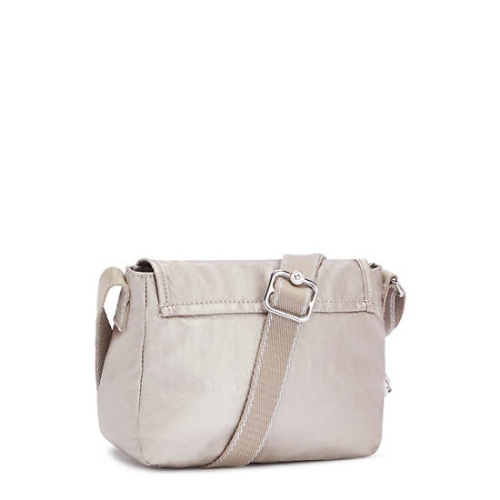 Kipling Sabian Metallic Crossbody Mini Bags Beige | AU8210LCW