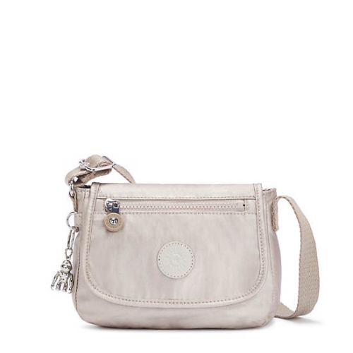 Kipling Sabian Metallic Crossbody Mini Bags Beige | AU8210LCW