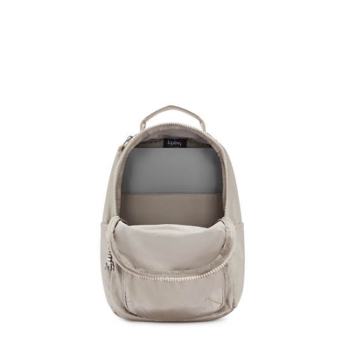 Kipling Seoul Small Metallic Tablet Backpacks Beige | AU2564LMP