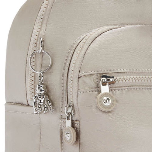 Kipling Seoul Small Metallic Tablet Backpacks Beige | AU6327SGA