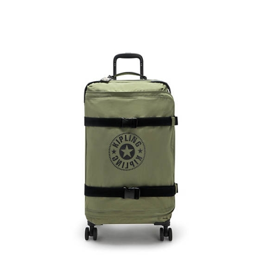 Kipling Spontaneous Medium Rolling Suitcases Olive | AU4078RVA