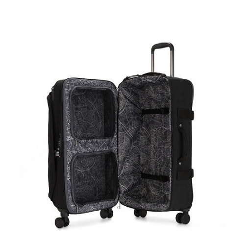 Kipling Spontaneous Medium Rolling Suitcases Black | AU7519SDJ