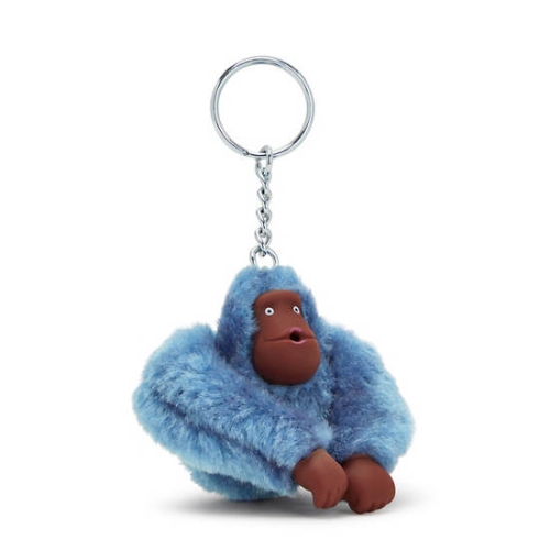 Kipling Sven Small Monkey Keychains Blue | AU4932RFG