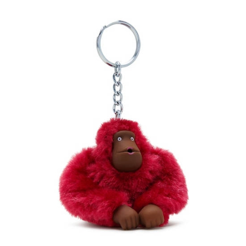 Kipling Sven Small Monkey Keychains Burgundy | AU1576ETK