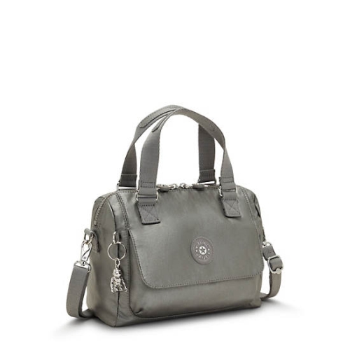 Kipling Zeva Metallic Handbags Grey | AU1780UXJ