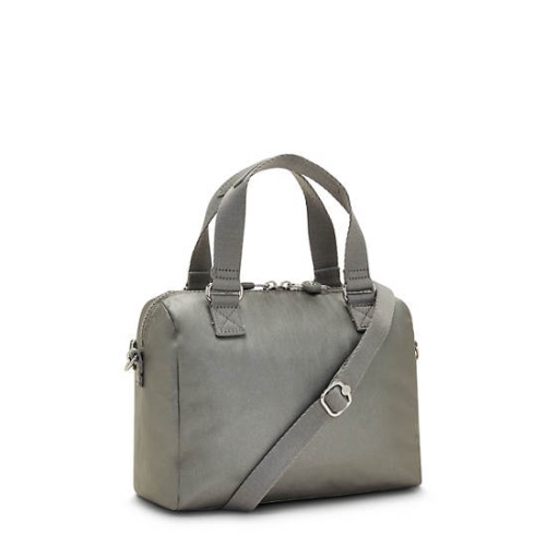 Kipling Zeva Metallic Handbags Grey | AU1780UXJ