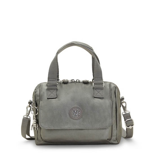 Kipling Zeva Metallic Handbags Grey | AU1780UXJ